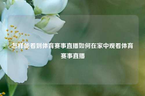 怎样能看到体育赛事直播如何在家中观看体育赛事直播