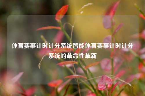 体育赛事计时计分系统智能体育赛事计时计分系统的革命性革新
