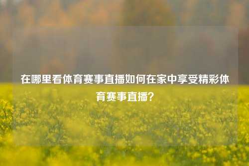 在哪里看体育赛事直播如何在家中享受精彩体育赛事直播？