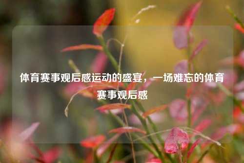 体育赛事观后感运动的盛宴，一场难忘的体育赛事观后感