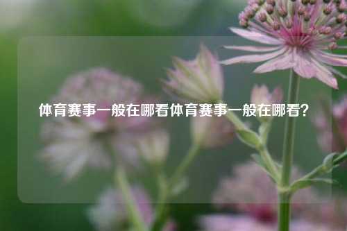 体育赛事一般在哪看体育赛事一般在哪看？