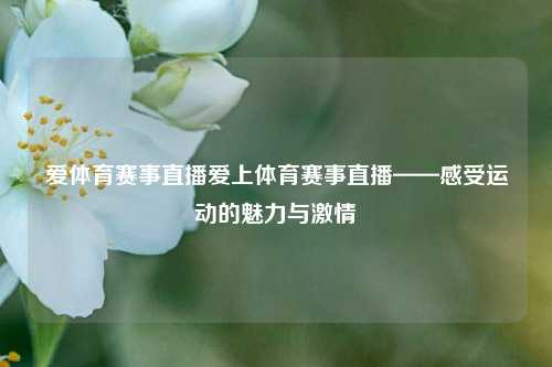 爱体育赛事直播爱上体育赛事直播——感受运动的魅力与激情