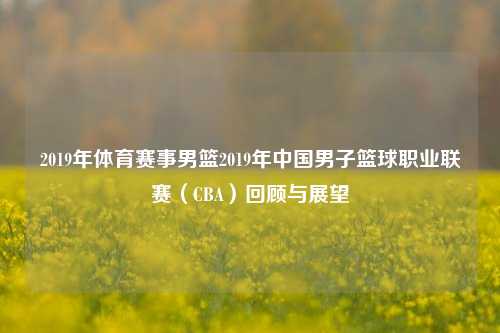 2019年体育赛事男篮2019年中国男子篮球职业联赛（CBA）回顾与展望