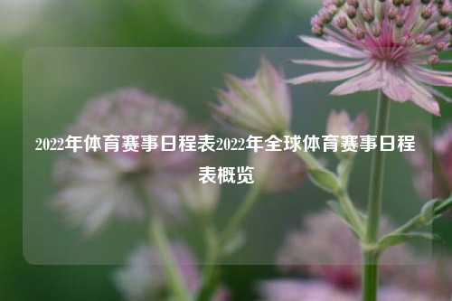 2022年体育赛事日程表2022年全球体育赛事日程表概览