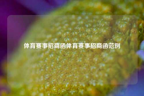 体育赛事招商函体育赛事招商函范例