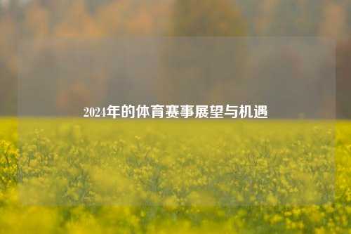 2024年的体育赛事展望与机遇