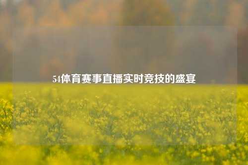 54体育赛事直播实时竞技的盛宴