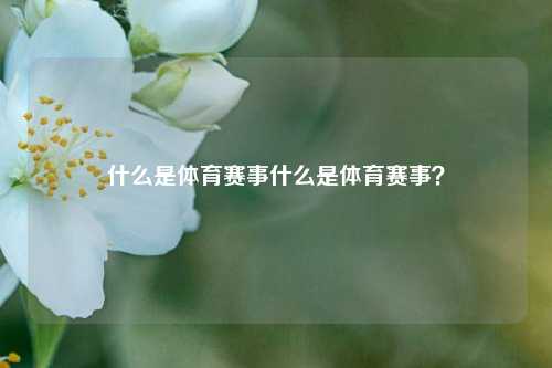 什么是体育赛事什么是体育赛事？